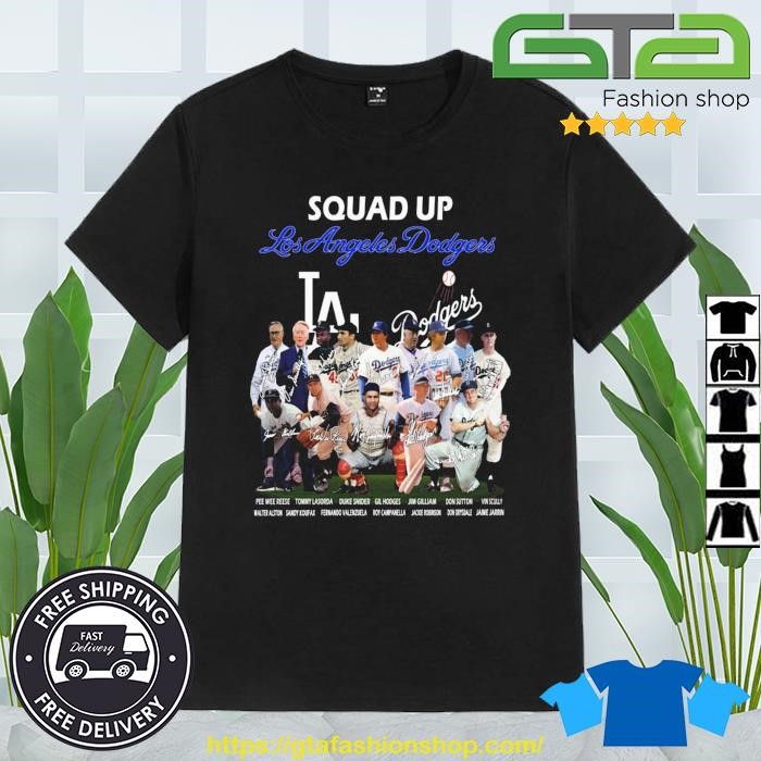 FREE shipping Squad Up Dodgers Los Angeles Dodgers Signature Shirt, Unisex  tee, hoodie, sweater, v-neck and tank top