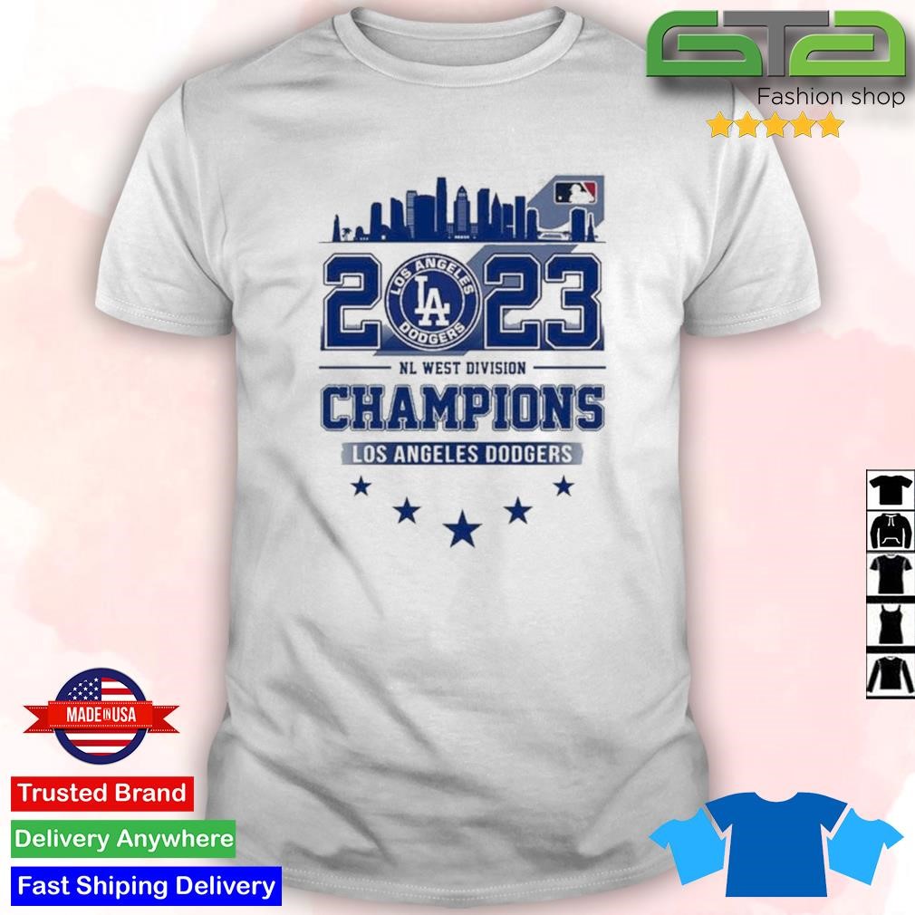 Los Angeles Dodgers 2023 NL Division Champions Skyline Shirt