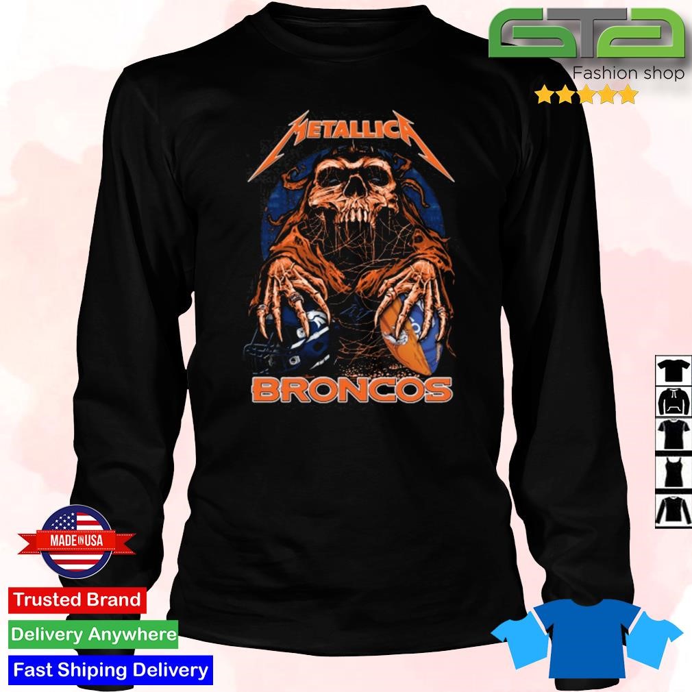 Official Skull Metallica Denver Broncos shirt, hoodie, sweater, long sleeve  and tank top