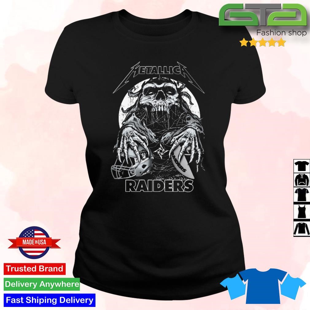 Metallica skull Las Vegas Raiders shirt - T-Shirt AT Fashion LLC