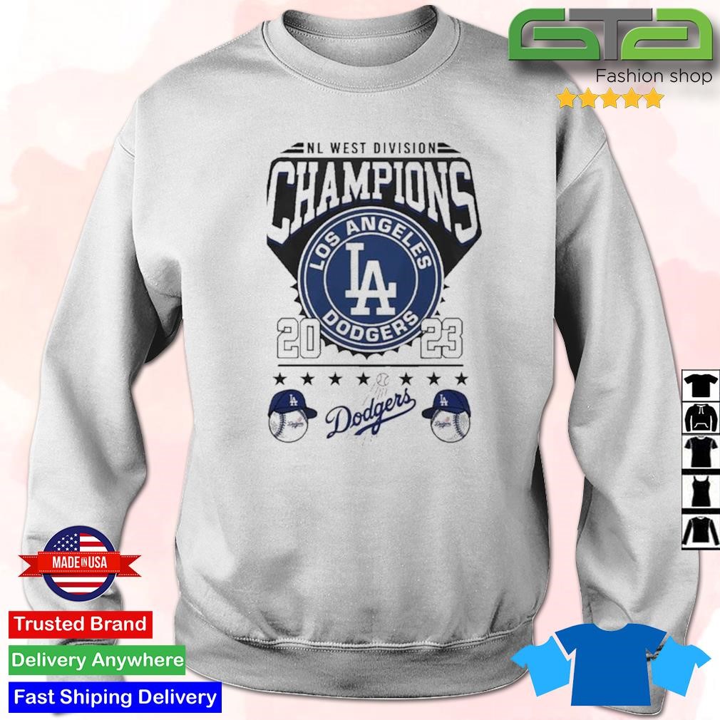 Official Nl west 2023 Division champions los angeles Dodgers T-shirt,  hoodie, tank top, sweater and long sleeve t-shirt