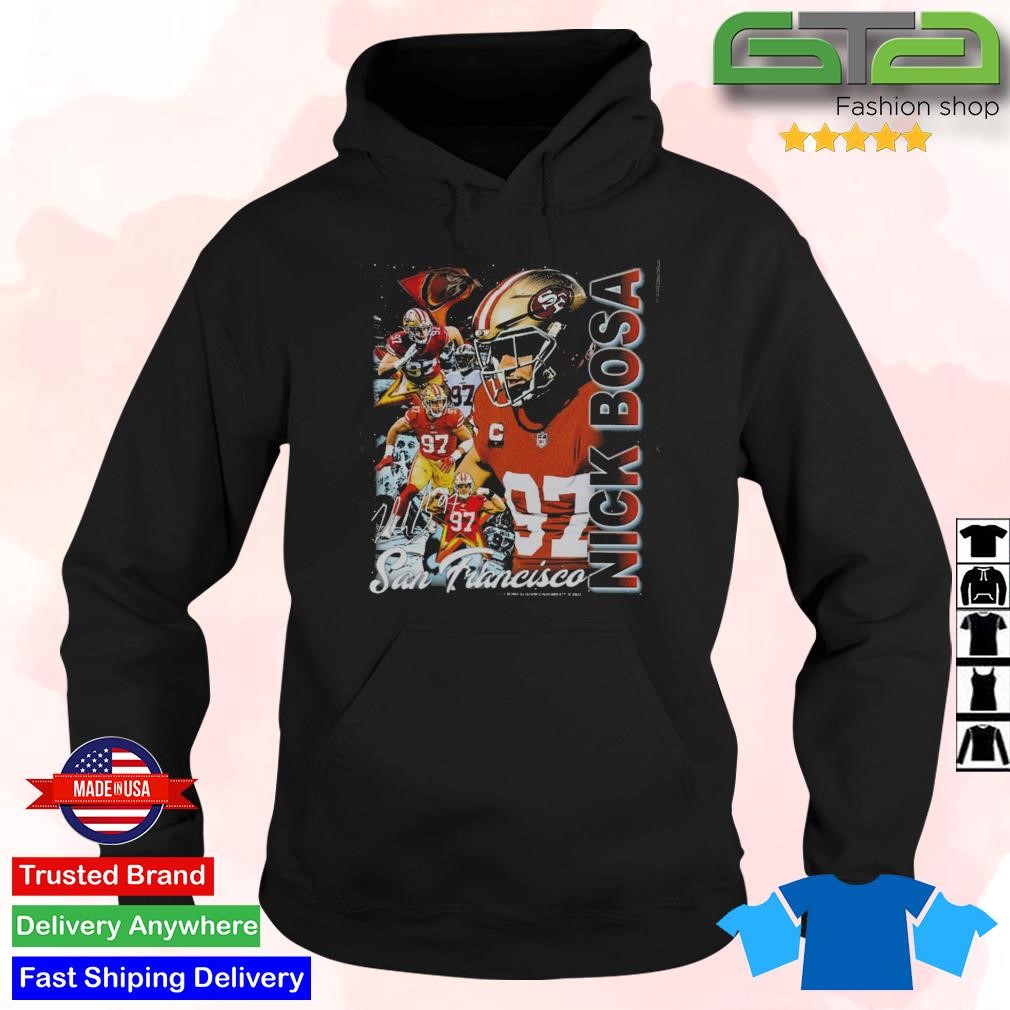 Nick Bosa 97 San Francisco 49ers the football tour vintage poster shirt,  hoodie, sweater, long sleeve and tank top