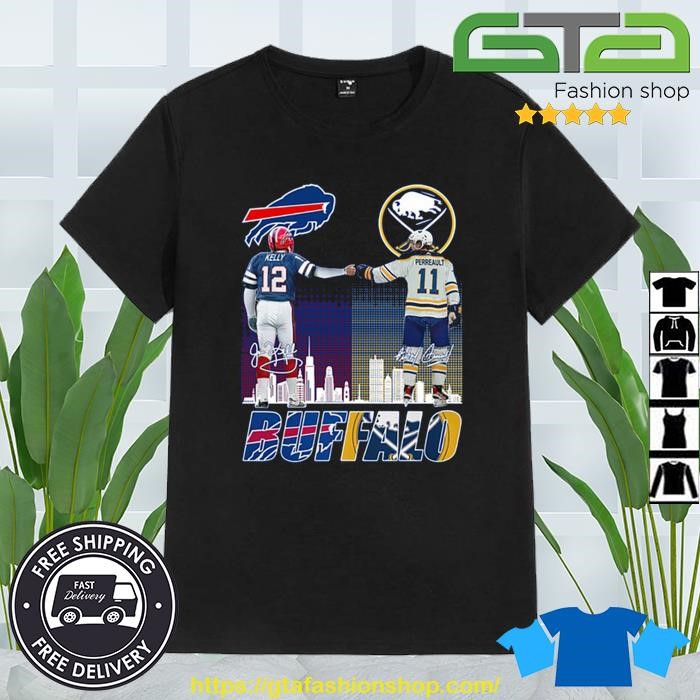 Buffalo Bills Kelly And Sabres Perreault City Champion T Shirt