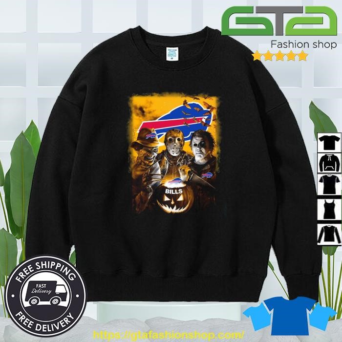 Official Buffalo bills michael myers freddy krueger jason voorhees halloween  2023 shirt, hoodie, sweater, long sleeve and tank top