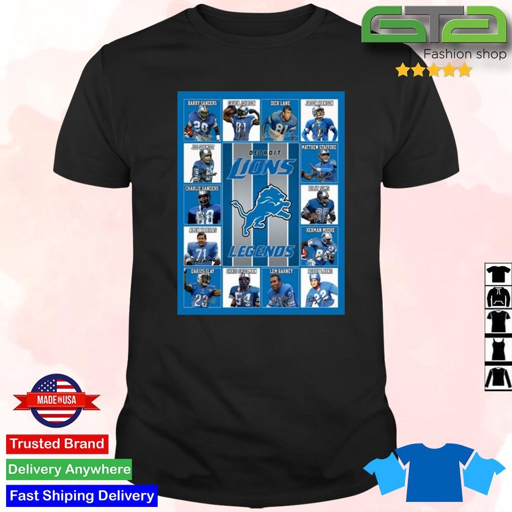 Detroit Lions Legends Signatures 2023 T-shirt,Sweater, Hoodie, And