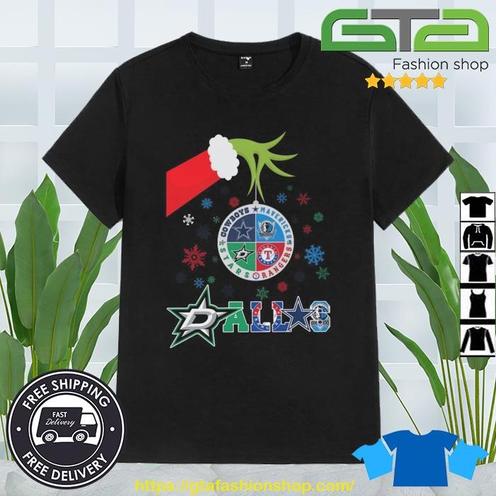 Original Grinch Hand Dallas City Sports Cowboys Mavericks Stars And Rangers  Merry Christmas 2023 Shirt, hoodie, sweater, long sleeve and tank top