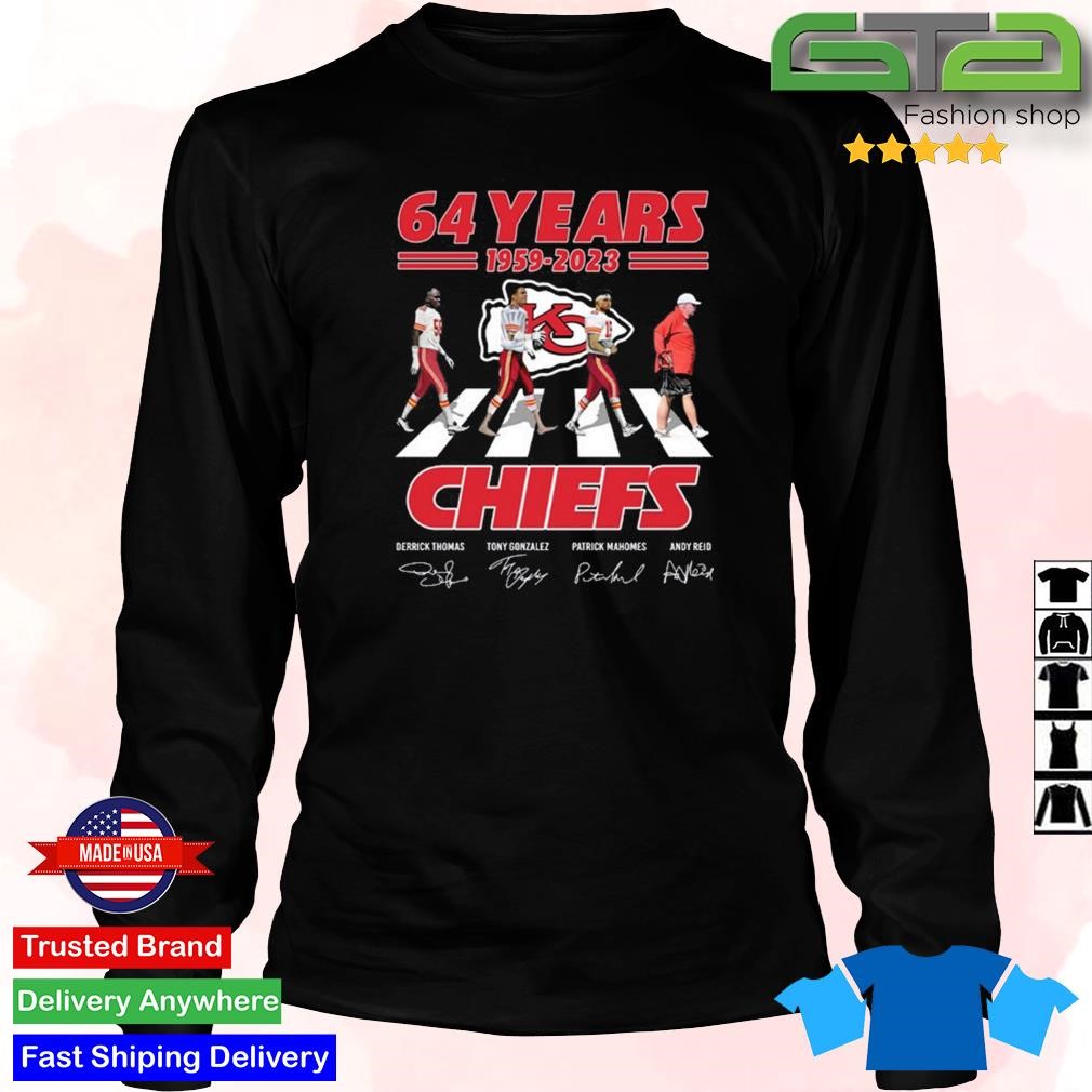 64 years 1959 2023 Kansas city Chiefs thank you for the memories shirt,  hoodie, sweater, long sleeve and tank top