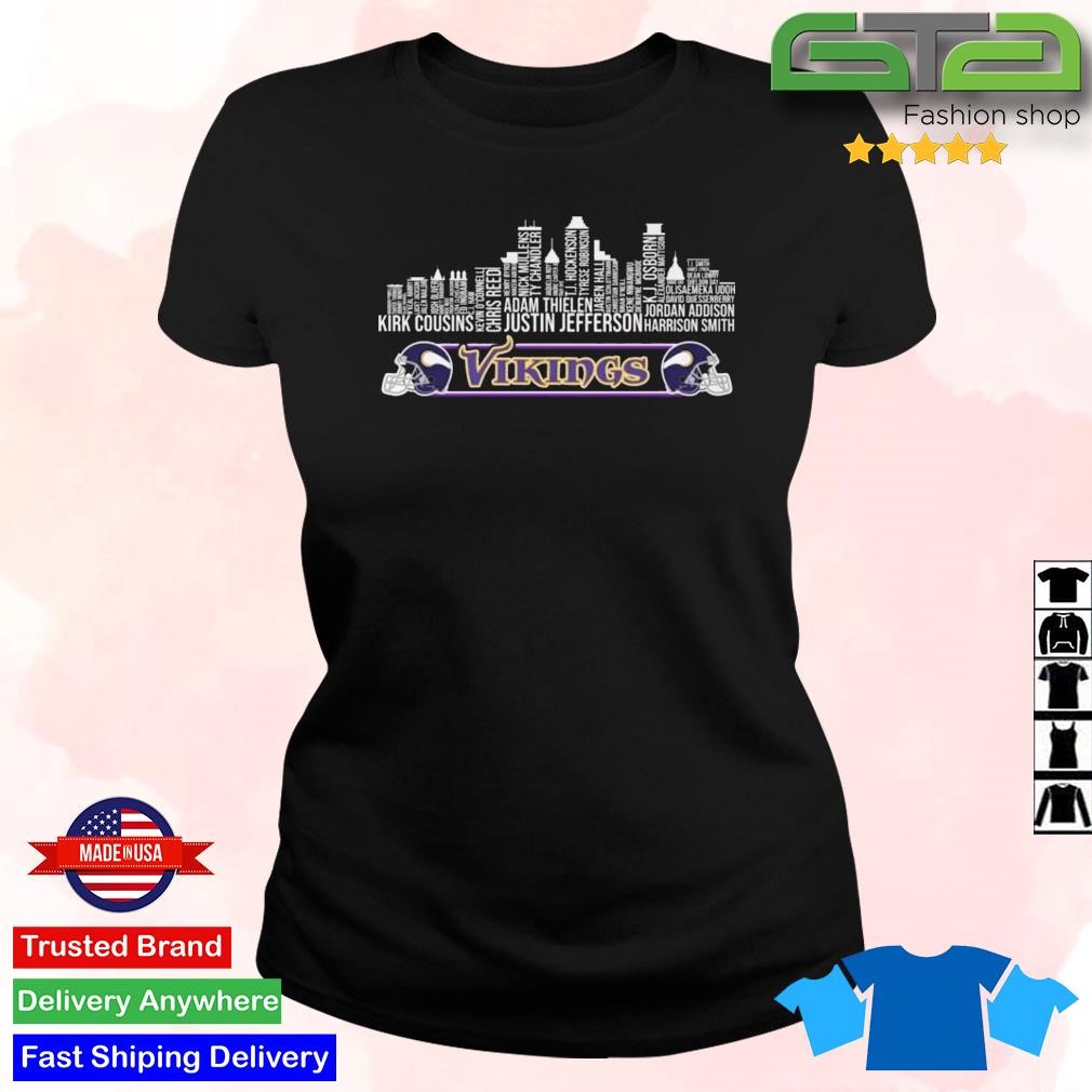 Official Minnesota Vikings Players City Skyline Shirt, hoodie, sweater,  long sleeve and tank top