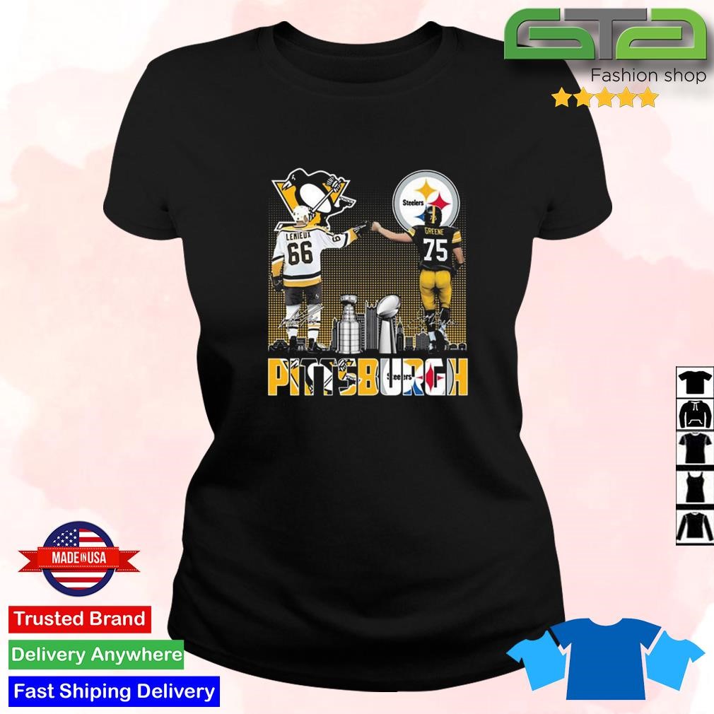 Official pittsburgh Penguins Lemieux And Steelers Greene City Champions  Shirt, hoodie, sweater, long sleeve and tank top