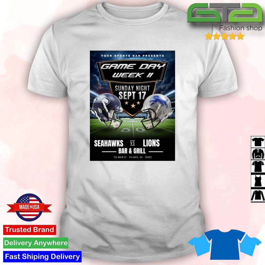 Seattle Seahawks Vs Detroit Lions Game Day Week II 2023 Comfort Colors  Shirt - Bring Your Ideas, Thoughts And Imaginations Into Reality Today