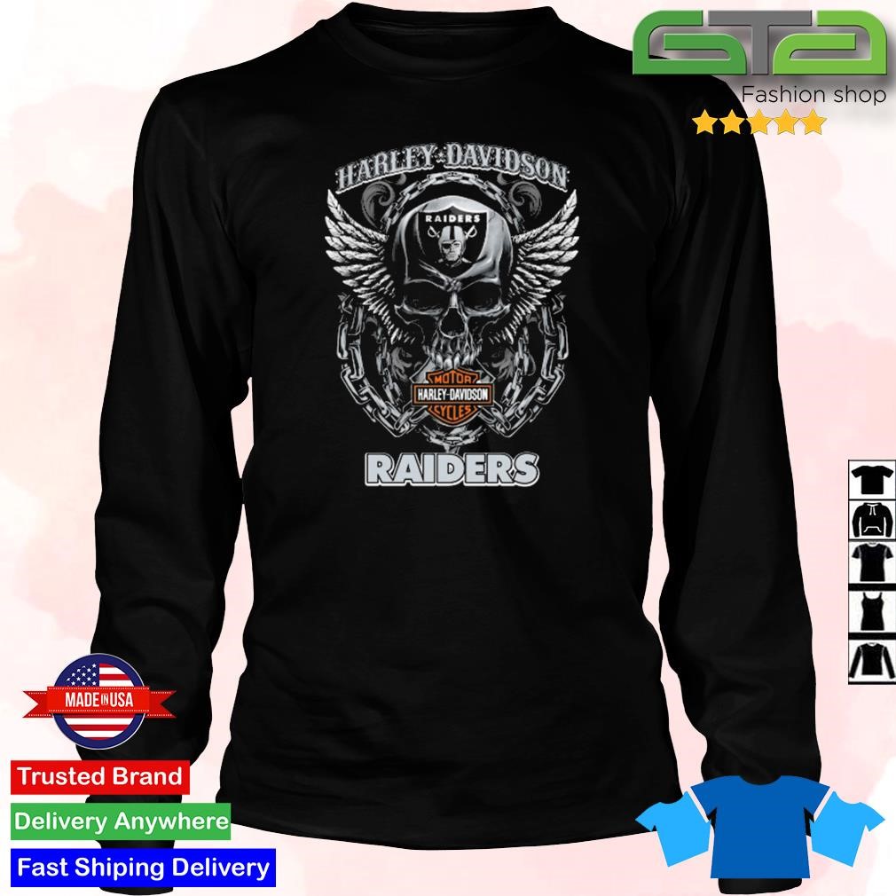 2023 Skull Oakland Raiders NFL Football Motor Harley Davidson Cycles Shirt,  hoodie, sweater, long sleeve and tank top