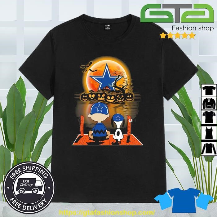 Snoopy and Charlie Brown Pumpkin Dallas Cowboys Halloween Moon shirt -  Online Shoping