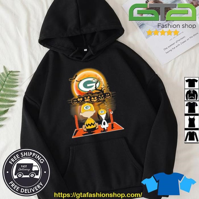 Snoopy Charlie Brown Pumpkin Green Bay Packers Halloween Moon Shirt -  High-Quality Printed Brand