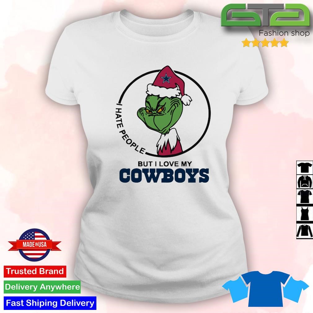 Official The Grinch I Hate People But I Love My Dallas Cowboys