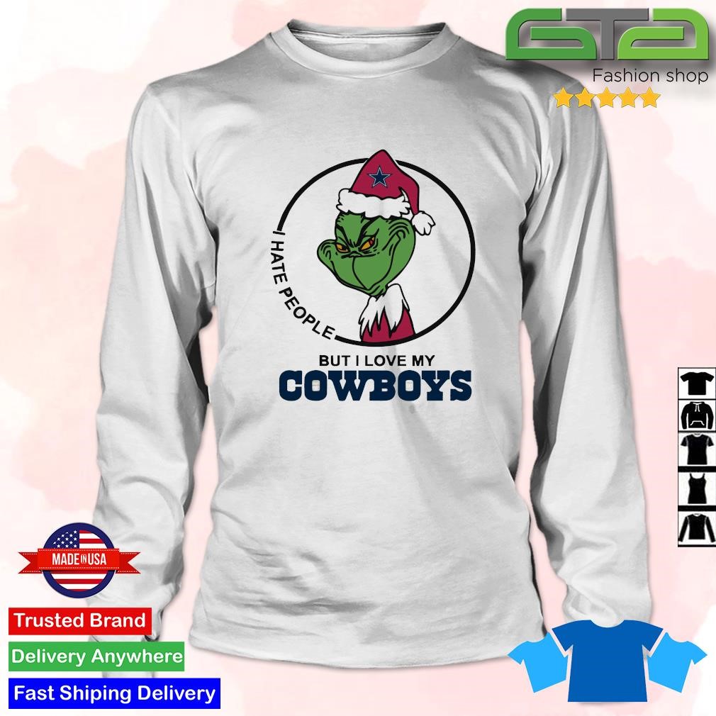 Official The Grinch I Hate People But I Love My Dallas Cowboys