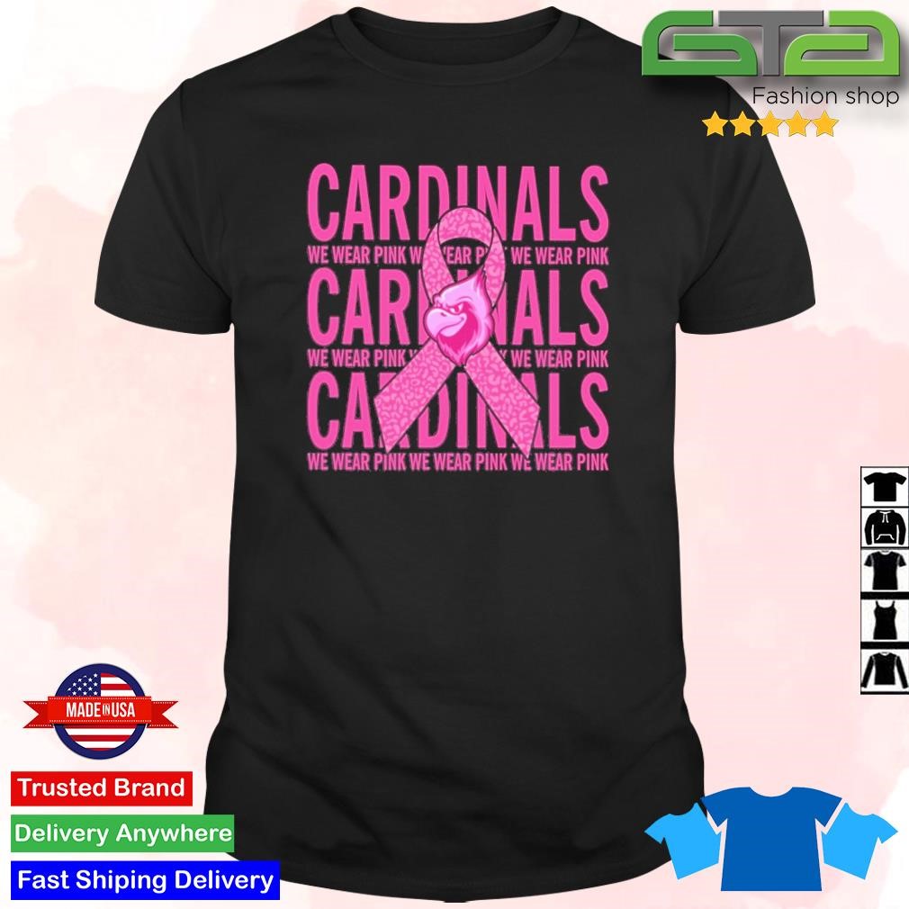 Arizona Cardinals Mascot We Wear Pink Cancer T Shirt