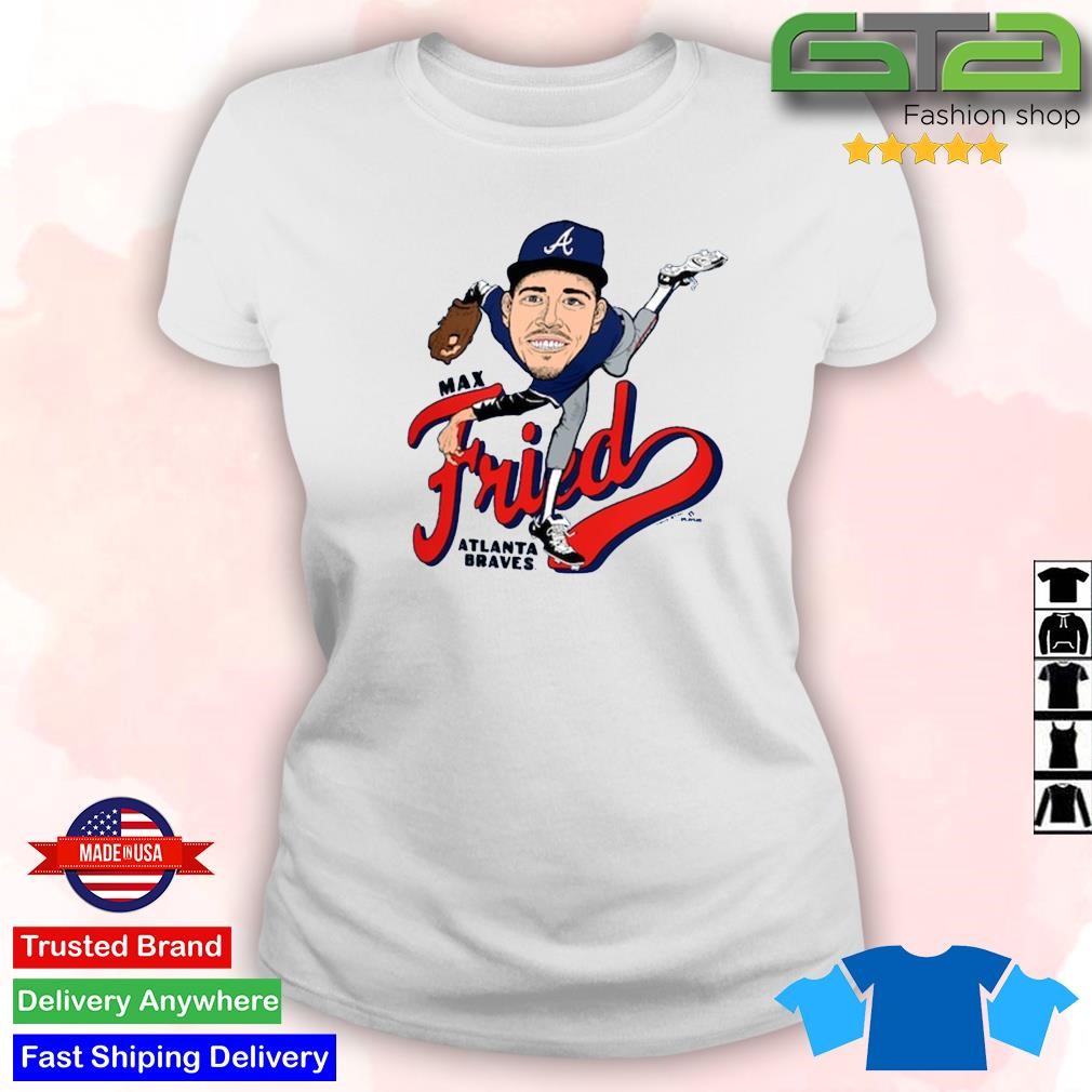 Atlanta Braves T-Shirt from Homage. | Navy | Vintage Apparel from Homage.