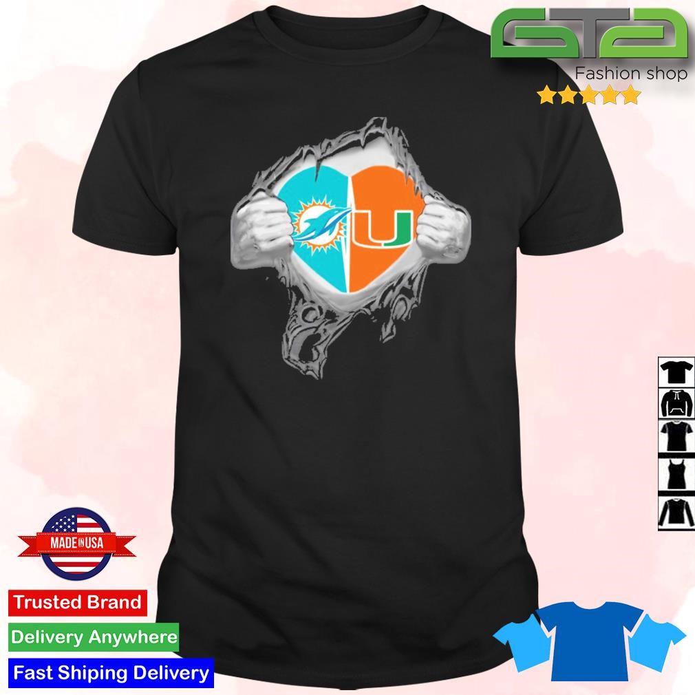 Blood Inside Me Miami Dolphins And Florida Gators It's In My Heart Shirt -  Guineashirt Premium ™ LLC