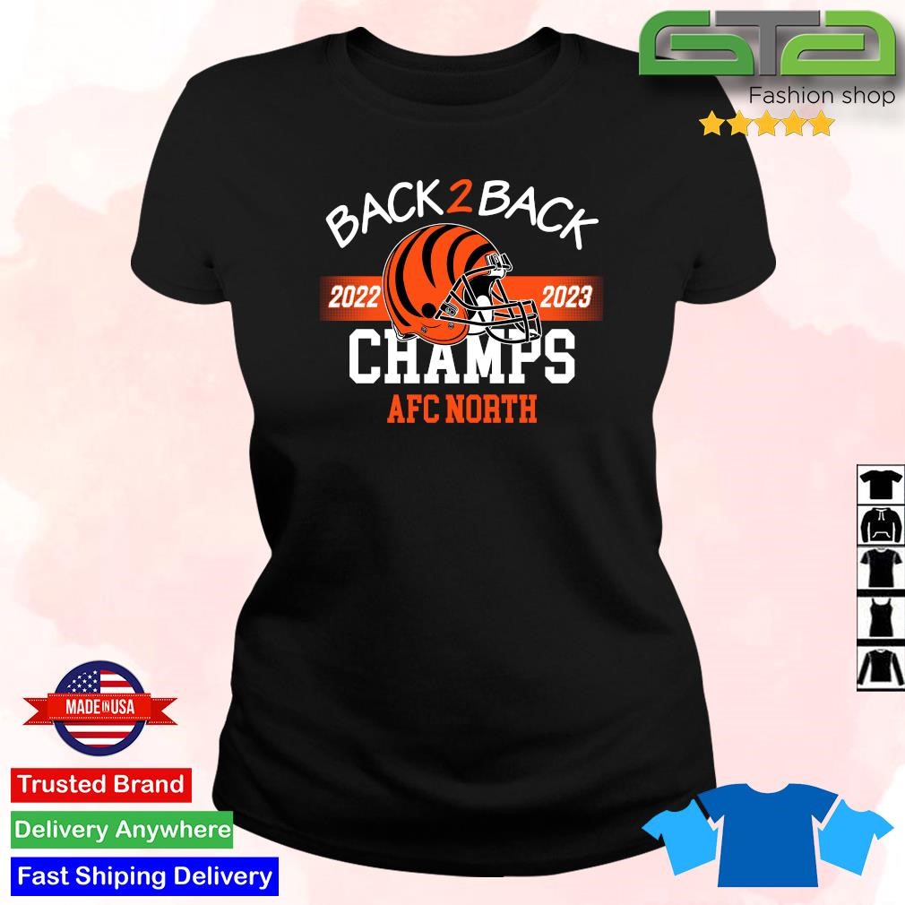 Cincinnati Bengals Back 2 Back Champs 2022 2023 AFC North Champs Helmet  T-Shirt, hoodie, sweater, long sleeve and tank top