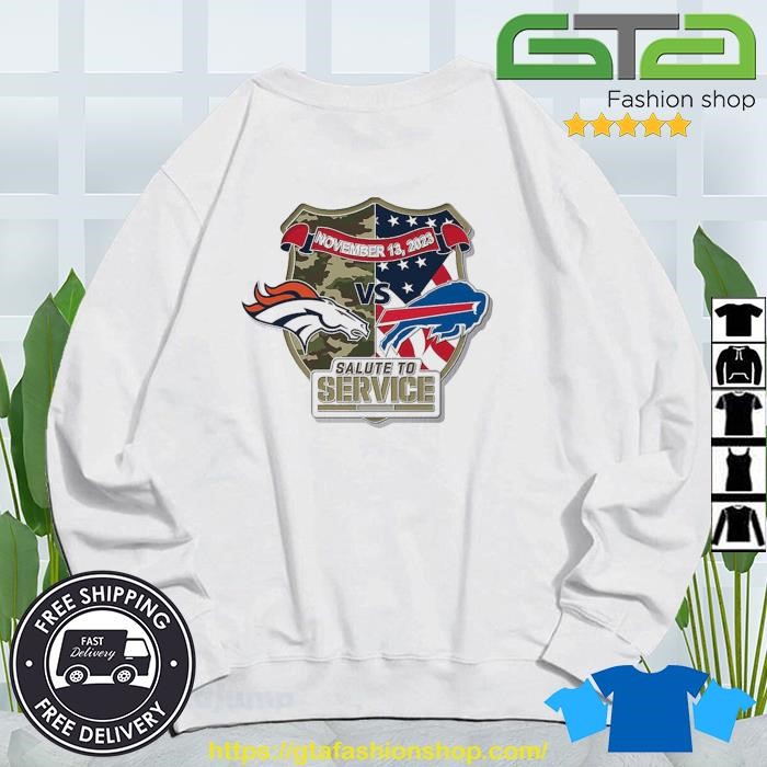 Original Denver Broncos Vs Buffalo Bills Game Day Salute To Service  November 13 2023 T-Shirt, hoodie, sweater, long sleeve and tank top