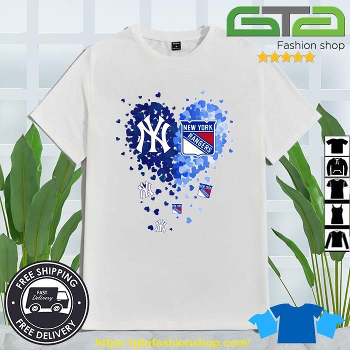 Original Heart New York Yankees And New York Rangers T-shirt,Sweater,  Hoodie, And Long Sleeved, Ladies, Tank Top