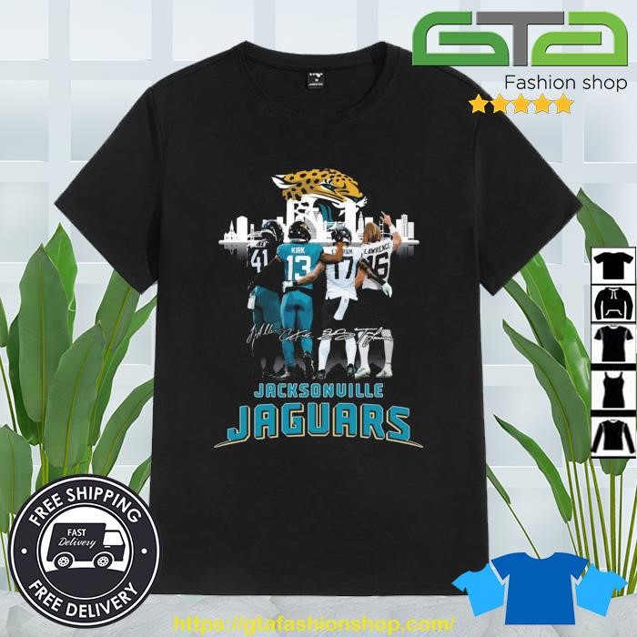 Jacksonville Jaguars Josh Allen Travis Etienne Jr Trevor Lawrence And  Christian Kirk Signatures Shirt, hoodie, sweater, long sleeve and tank top