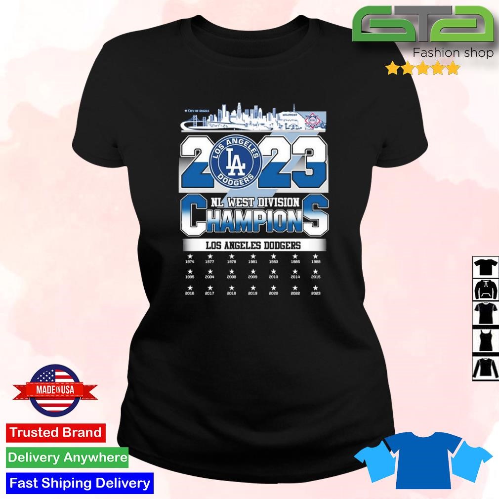 Los Angeles Dodgers 2023 NL Division Champions Skyline Shirt