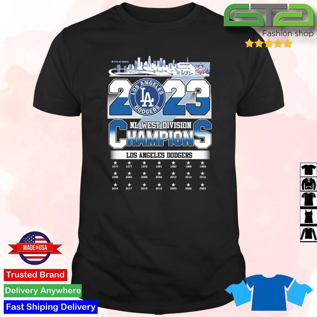 Los Angeles Dodgers Nl West Division Champions 1974-2023 T-shirt