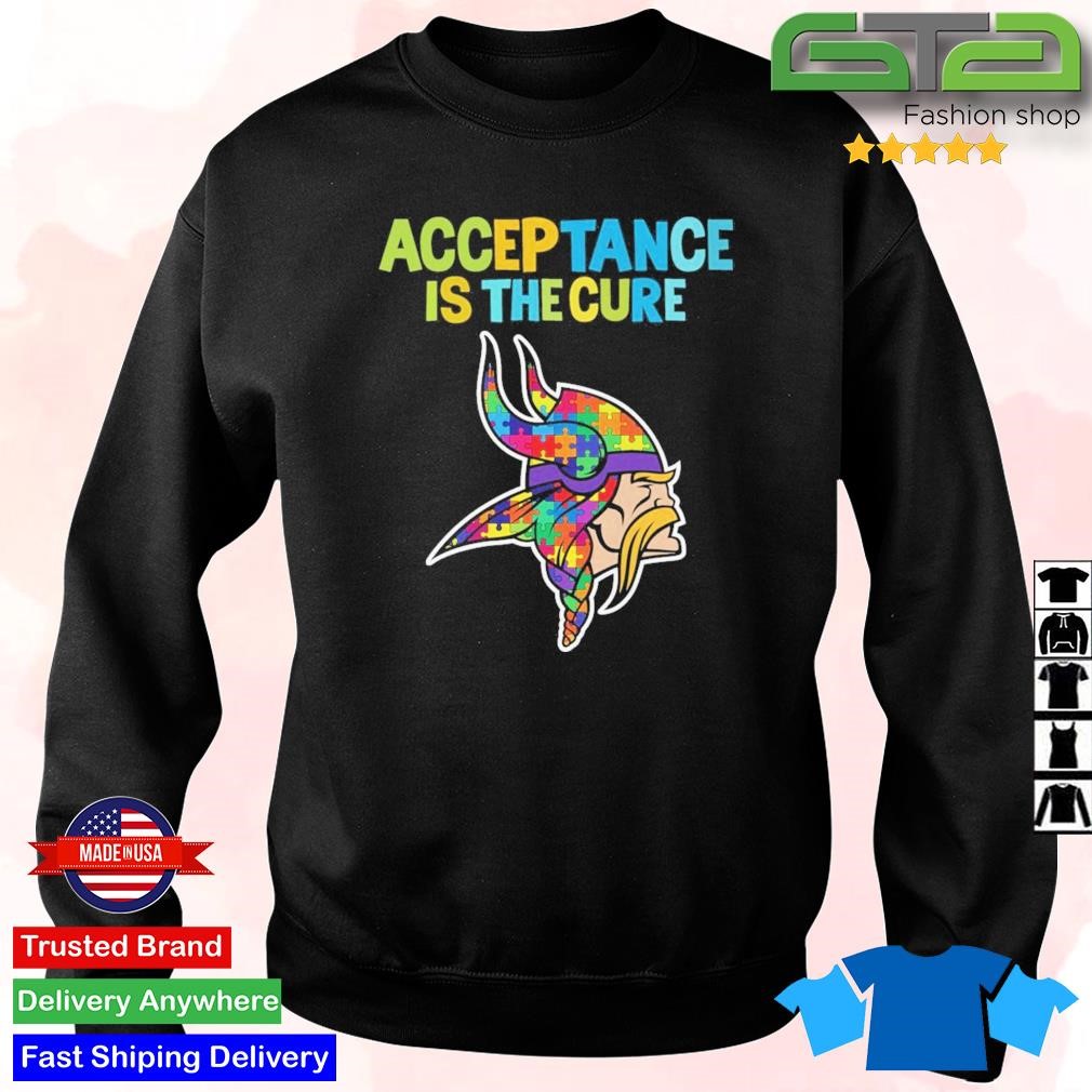 Minnesota Vikings Acceptance Is The Cure Autism T Shirt - Limotees