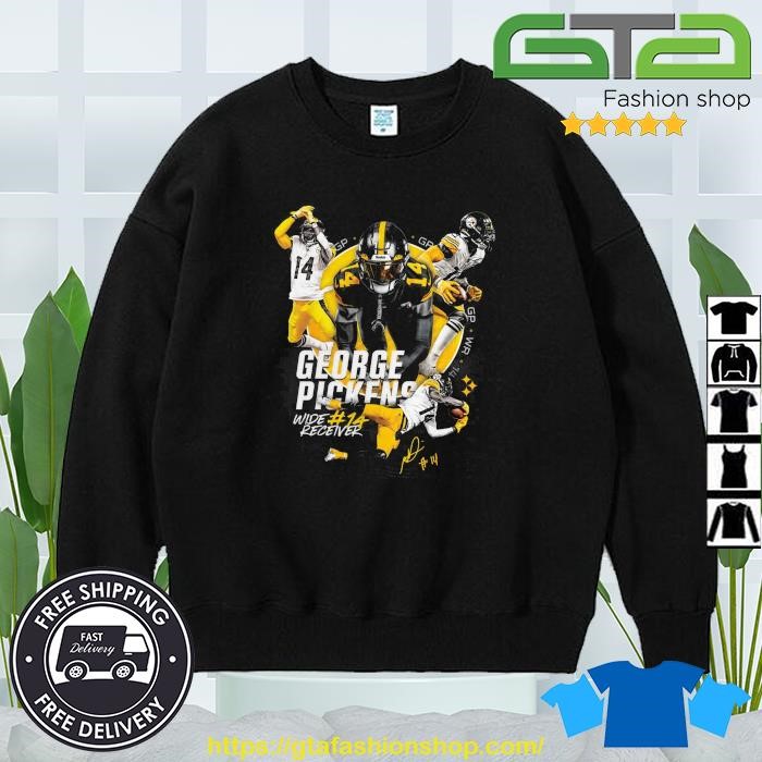 George Pickens #14 Pittsburgh Steelers signature shirt, hoodie, sweater,  long sleeve and tank top