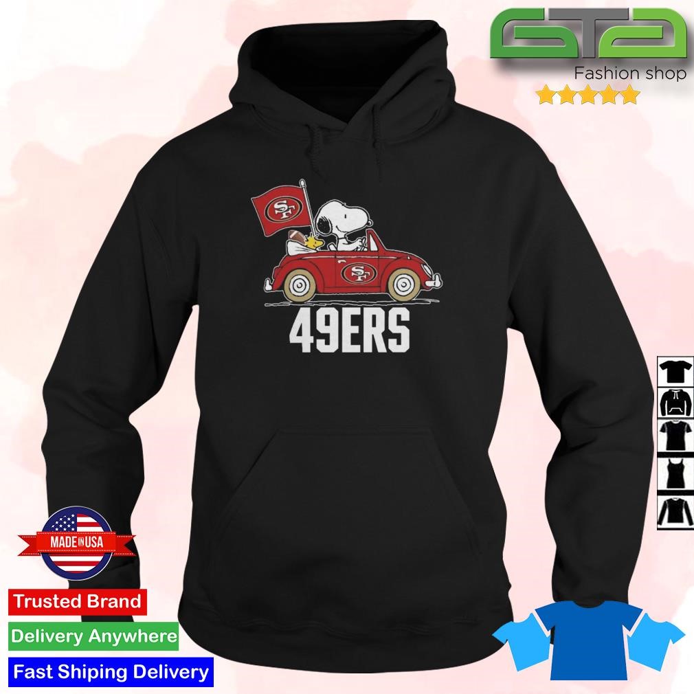 Snoopy And Woodstock San Francisco 49ers Driving Car 2023 shirt