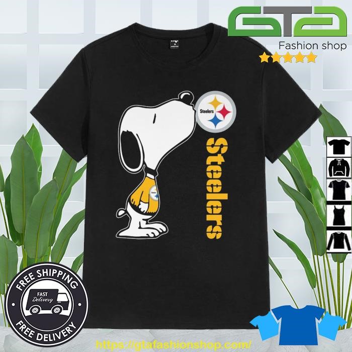 Snoopy Kiss Pittsburgh Steelers Logo 2023 T-shirt,Sweater, Hoodie, And Long  Sleeved, Ladies, Tank Top