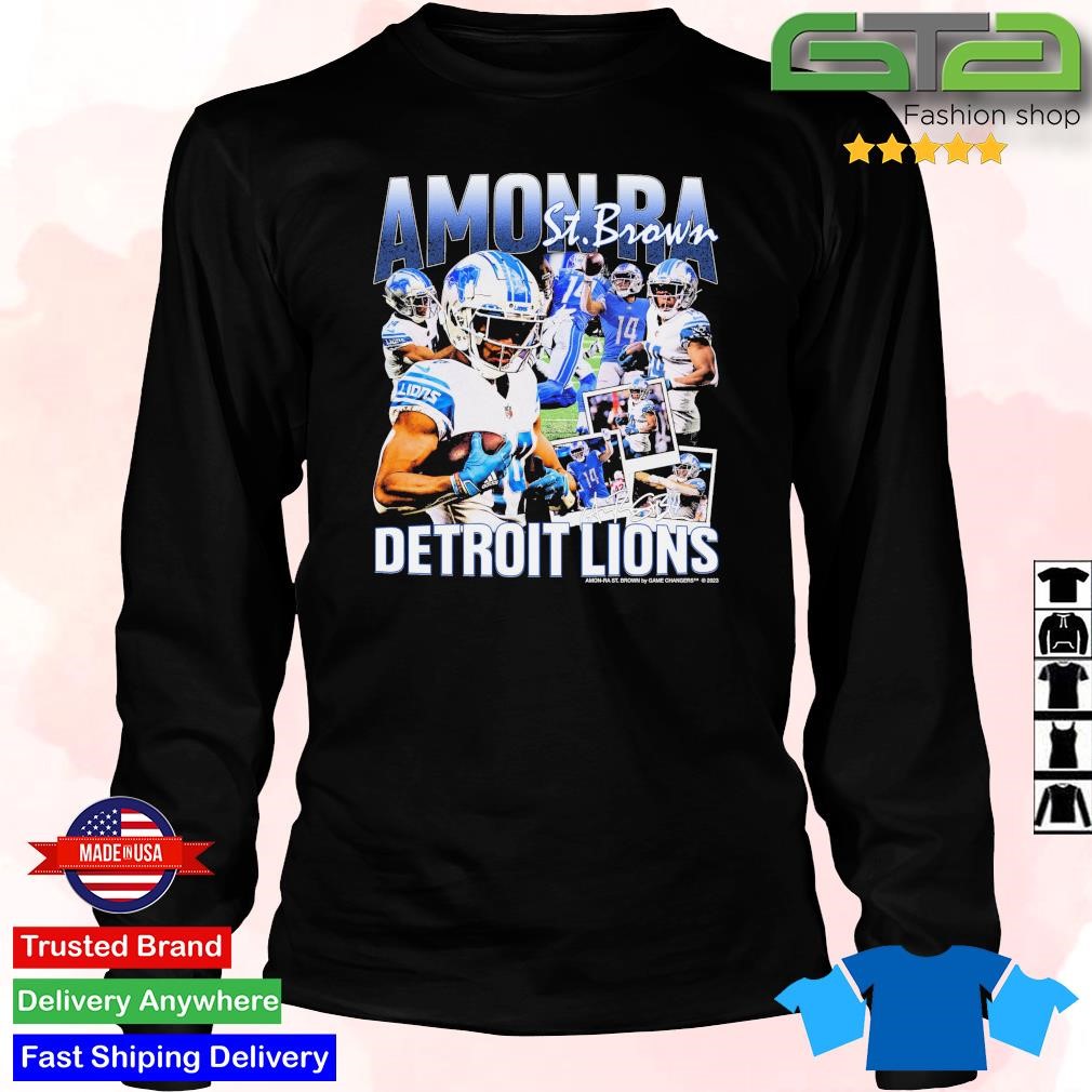 SALE 30%!! Amon-Ra St. Brown #14 Detroit Lions 2022-23 3D AOP T-Shirt S-2XL