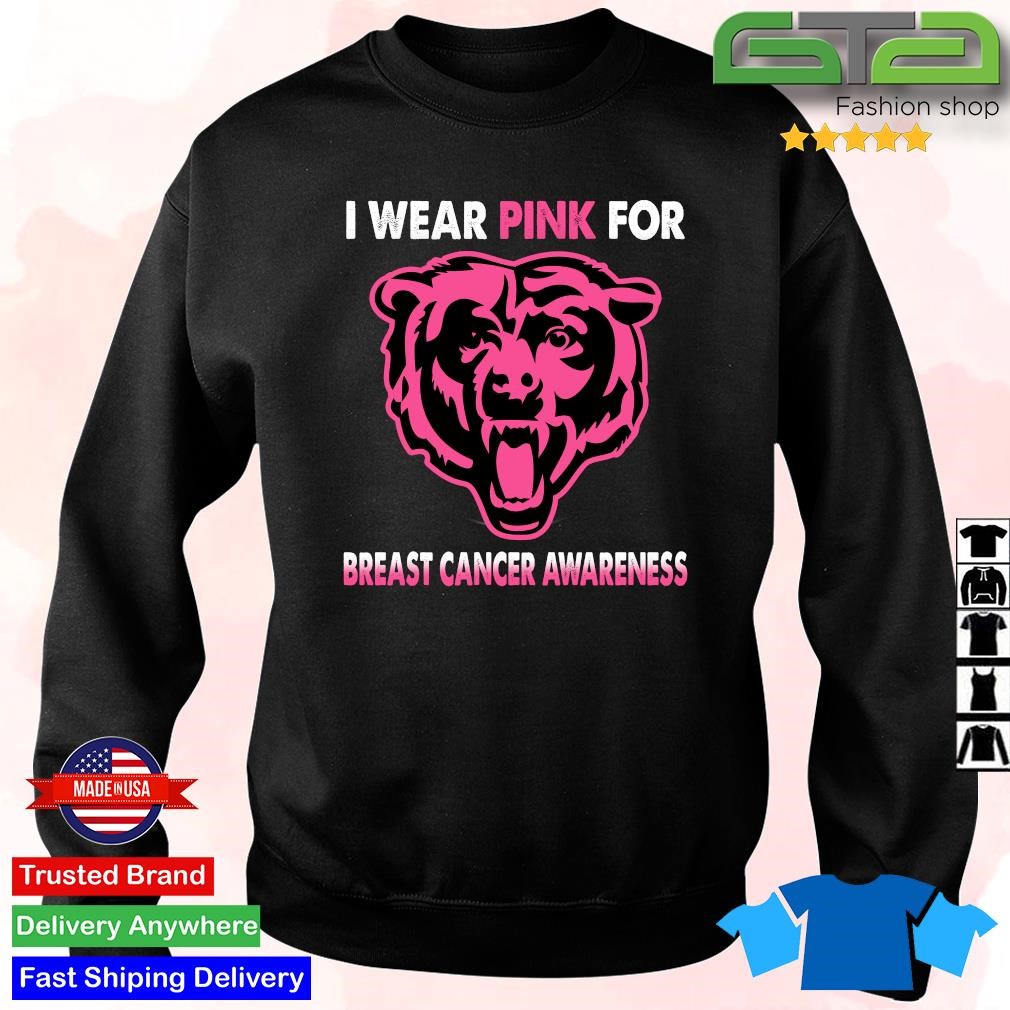 Official chicago Bears I wear pink for breast cancer awareness shirt,  hoodie, sweater, long sleeve and tank top