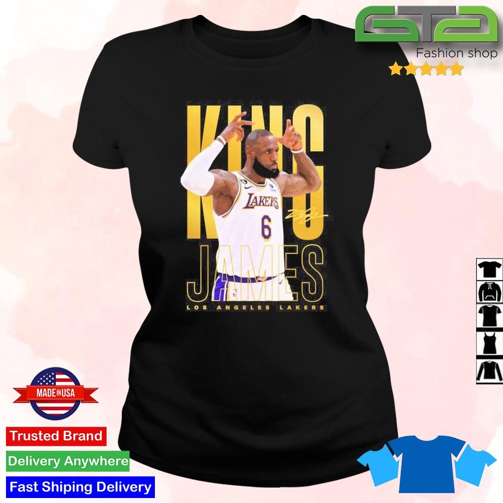 Lebron James King Los Angeles Lakers Signature 2023 T Shirt