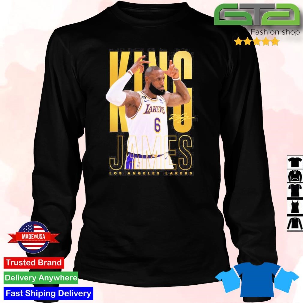 Lebron James King Los Angeles Lakers Signature 2023 T Shirt