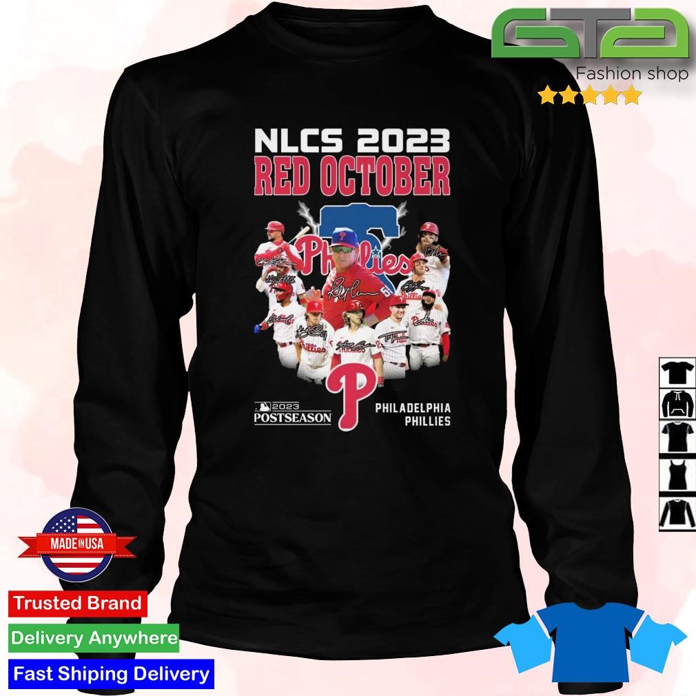 NLCS red october Philadelphia Phillies signatures shirt, hoodie