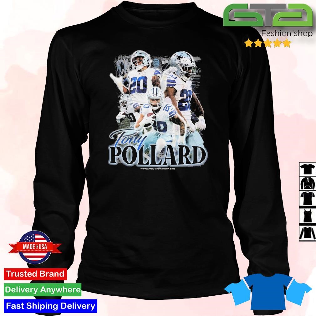 Tony Pollard Dallas Cowboys Men's Navy Any Name & Number Logo T