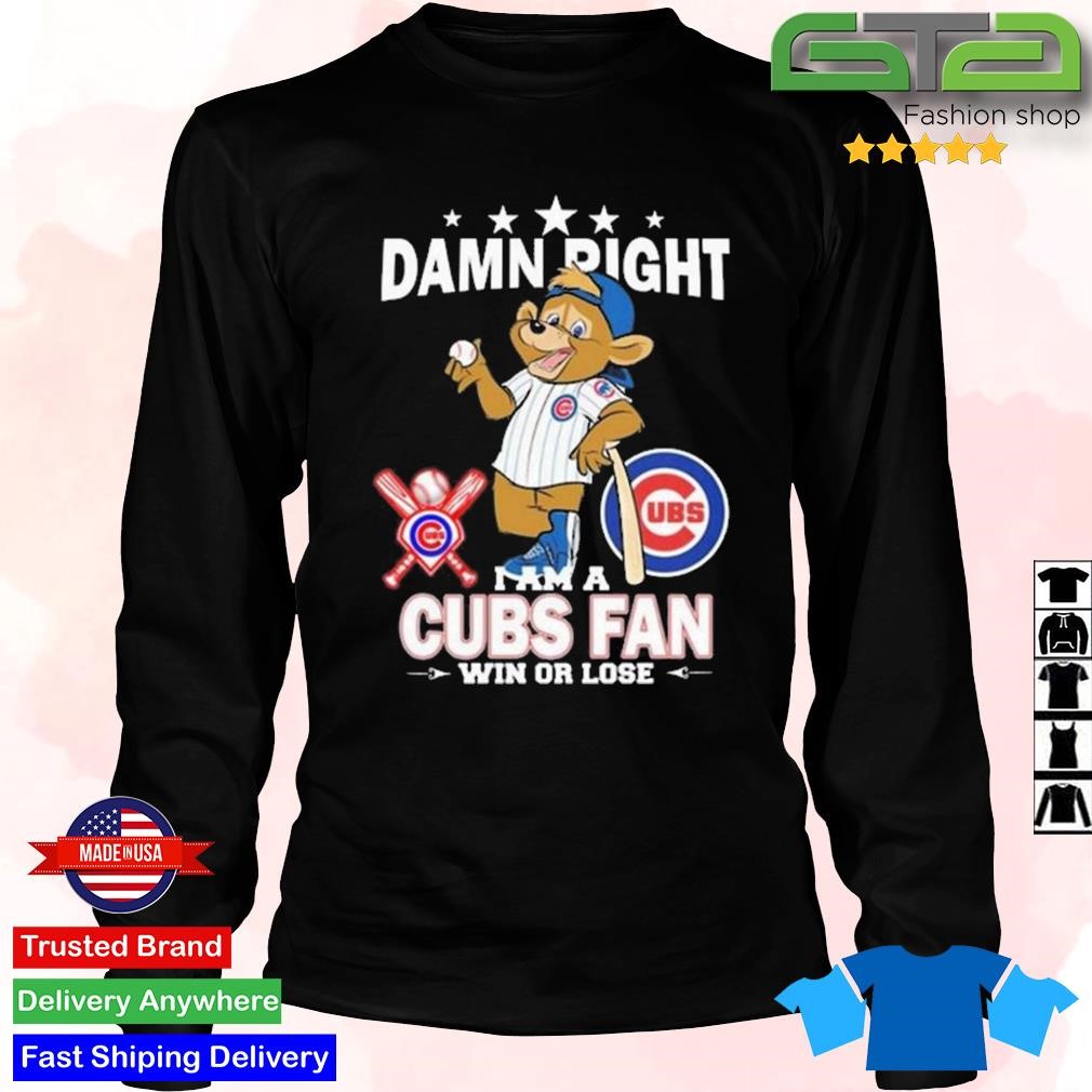 Damn right I am a Chicago White Sox fan win or lose Southpaw mascot shirt,  hoodie, sweater, long sleeve and tank top