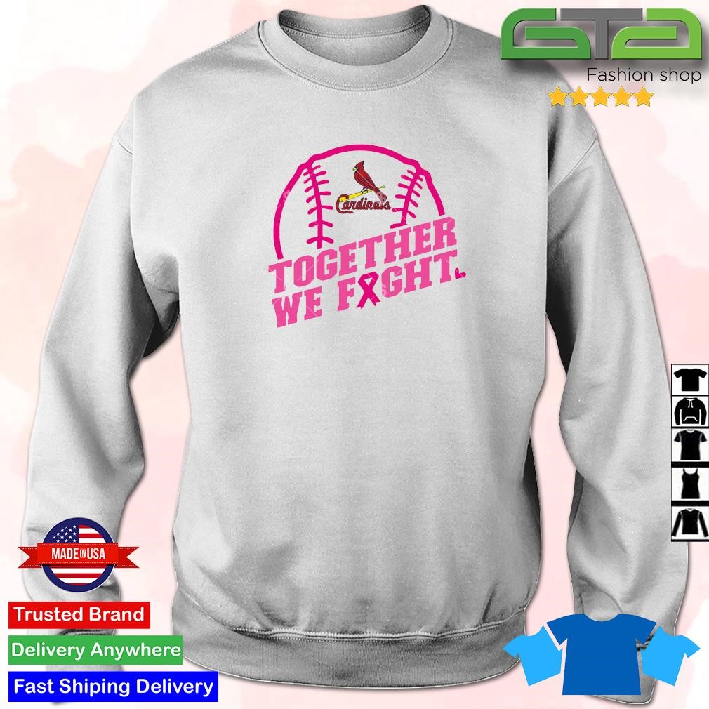 Mlb St Louis Cardinals Baseball Team Pink Ribbon Together We Fight 2023 T- shirt,Sweater, Hoodie, And Long Sleeved, Ladies, Tank Top