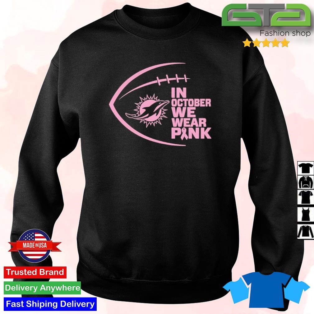 Miami Dolphins Peanut Characters In October We Wear Pink 2023 Shirt -  Peanutstee