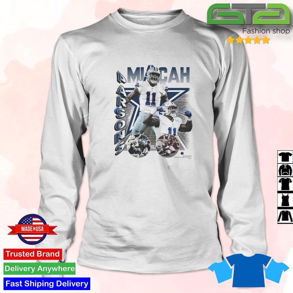 Dallas Cowboys Micah Parsons T-Shirt from Homage. | Officially Licensed Vintage NFL Apparel from Homage Pro Shop.