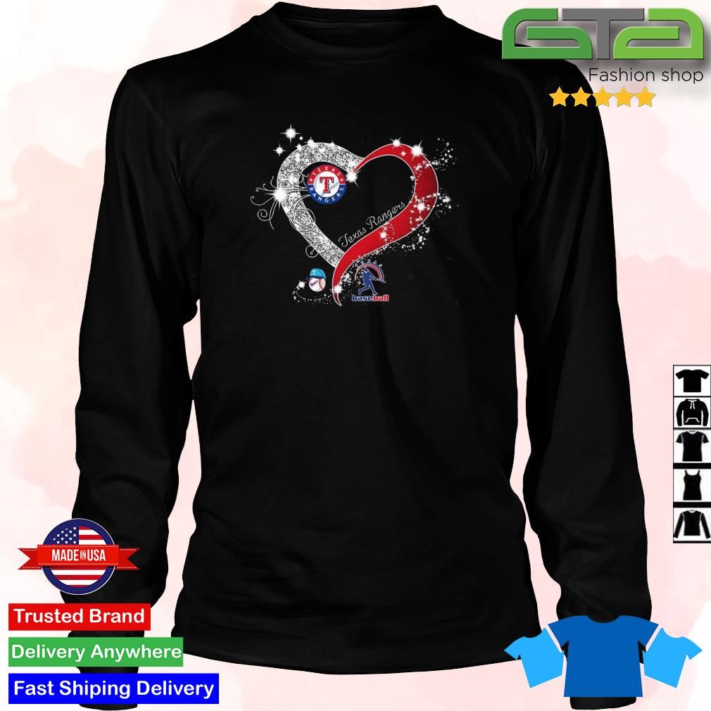 Official My heart Texas rangers team shirt - CraftedstylesCotton