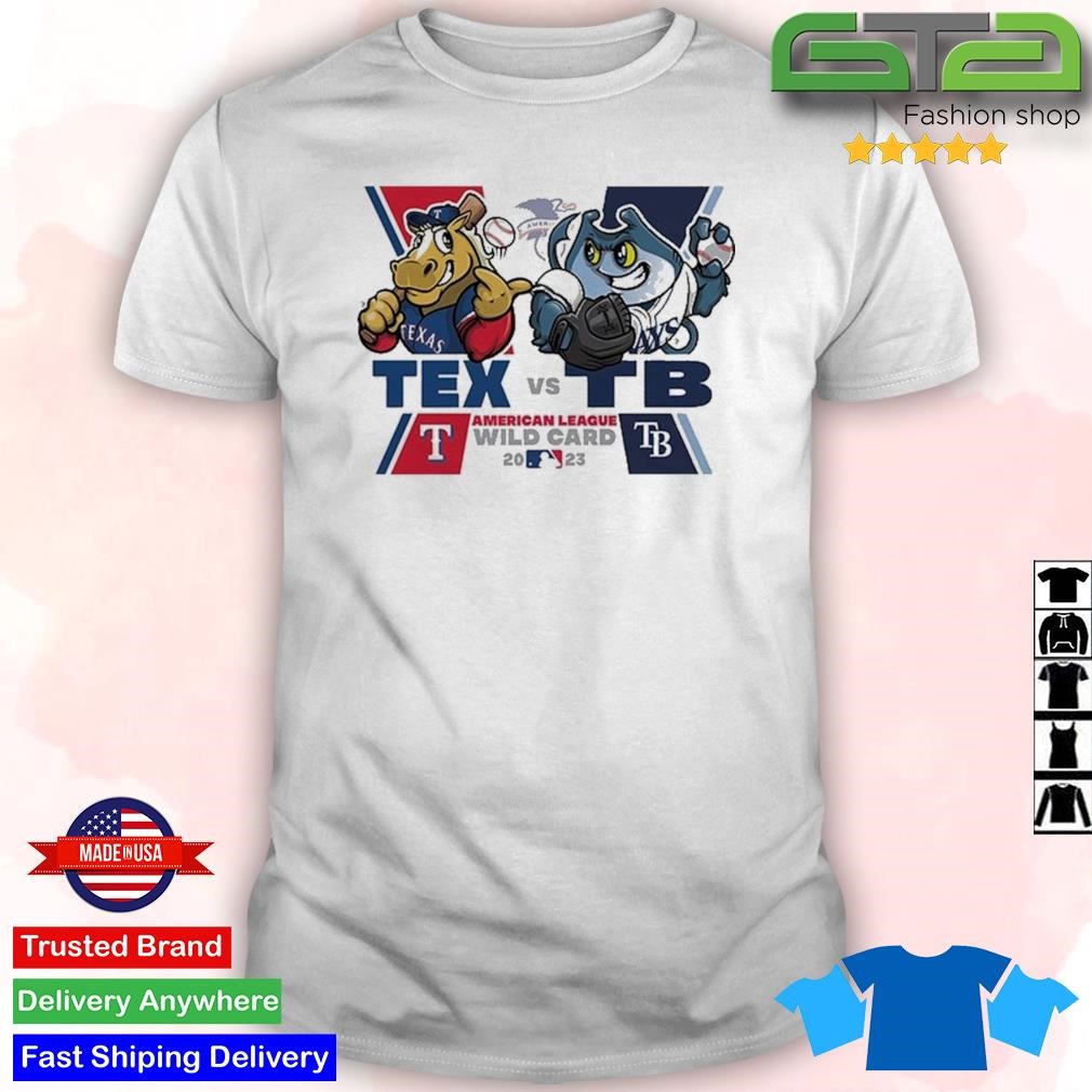 Texas Rangers vs Tampa Bay Rays Mascot American League Wild Card 2023 T- Shirt - Binteez