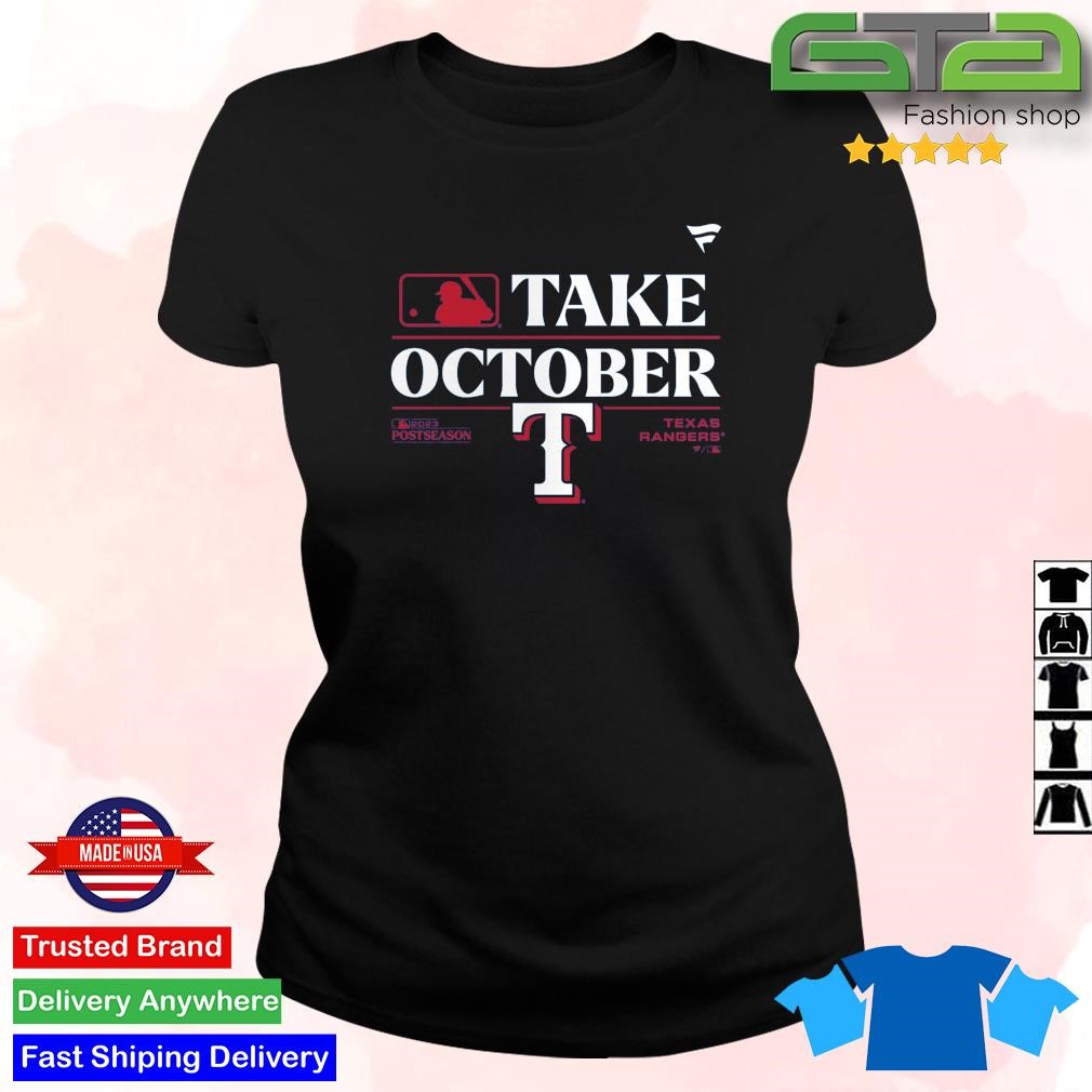 MLB Men's 2023 Postseason Take October Texas Rangers Locker Room T-Shirt