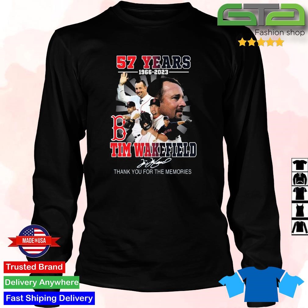 Tim Wakefield 57 Years 1966 2023 Boston Red sox Memories T Shirt - Growkoc