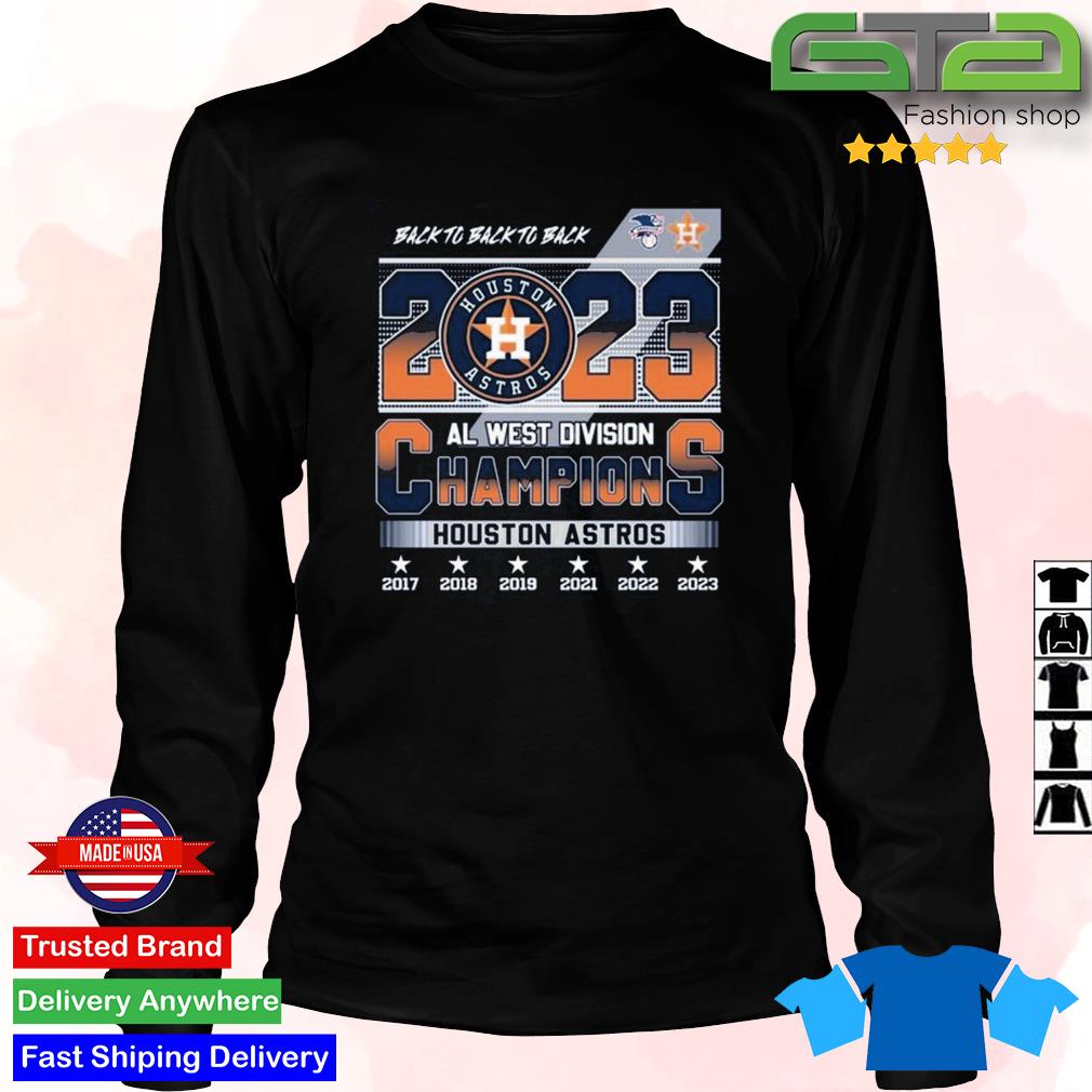 Houston Astros AL West Front back to back 2017-2023 T shirt, hoodie,  sweater, long sleeve and tank top