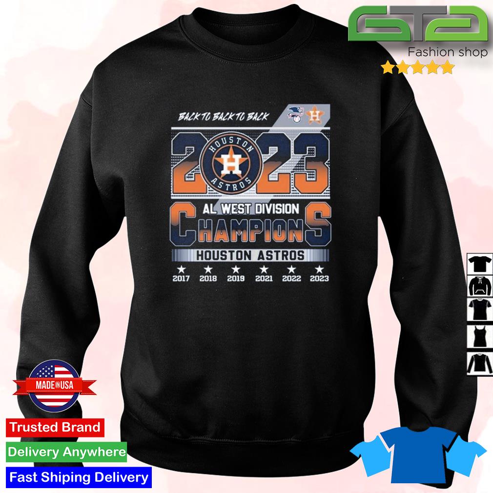 Houston Astros AL West Front back to back 2017-2023 shirt, hoodie, sweater,  long sleeve and tank top
