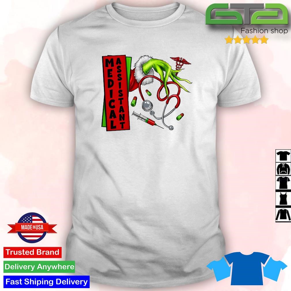 2023 The Grinch Hand Hold Stethoscope Medical Assistant Christmas T
