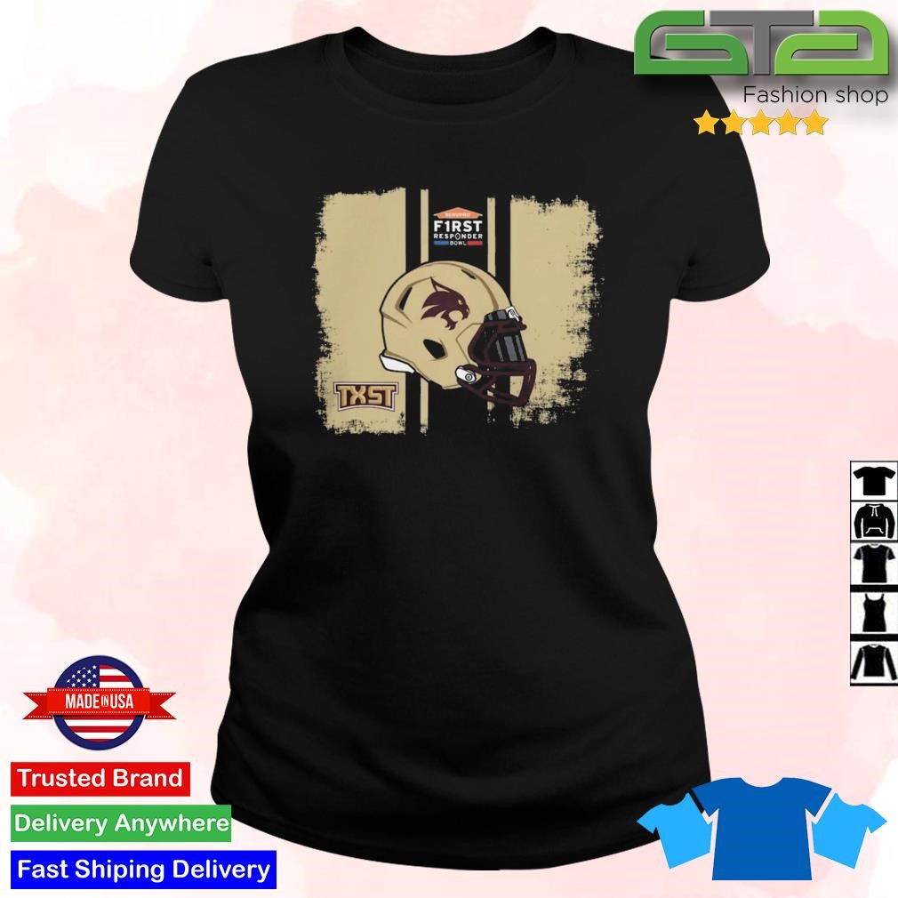 Official 2023 First Responder Bowl Team Texas State Bobcats Football T